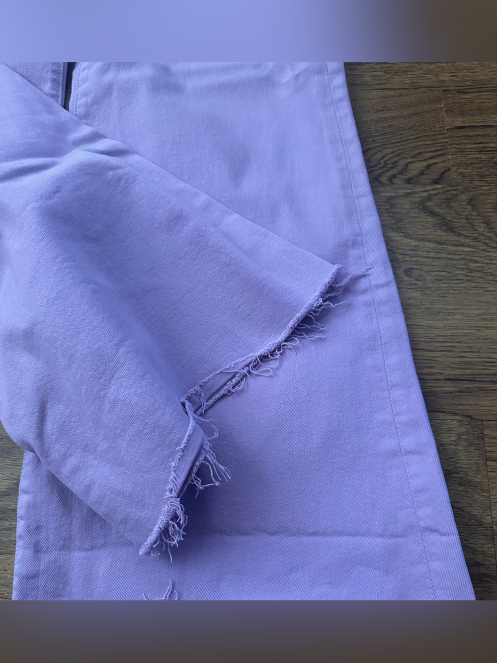 MOTHER Lavender Wide-Leg Flare Jeans 26 The Roller Sneak Second Chance raw hem - Picture 3 of 8